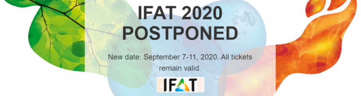 De IFAT beurs is uitgesteld tot 7-11 september