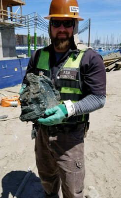 Removed concrete from sewer